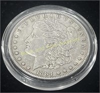 1884-S Silver Morgan Dollar AU