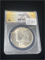 1884-0 Silver Morgan Dollar MS 63