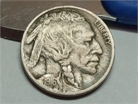 OF) full date 1916 Buffalo nickel