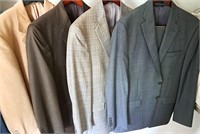 3 MEN'S SUITS & CAMEL HAIR SUIT JACKET MOST 42 R