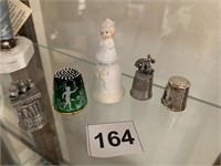 MARY GREGORY THIMBLE, PEWTER W/ COWBOY ON HORSE,