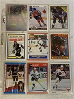 Nine Wayne Gretzky cards