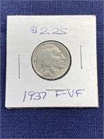 1937 buffalo nickel coin