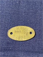 1932 New York dog tag