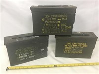 Three ammo boxes.
