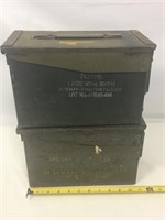 Two ammo boxes.