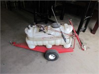 Tractor pull behind fertilizer, spreader, sprayer