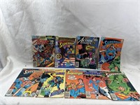 Lot of 9 Vintage Superman Comic Books