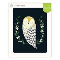 10ct Blank Note Cards Peaceful Owl