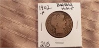 1902P Barber Half Dollar