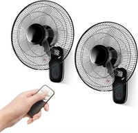 AAttop Wall Fan with Remote - 2 pack