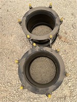 10” water coupling(black cast iron-6 bolt)