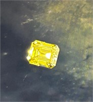 Emerald Cut Lemon yellow 3 carats