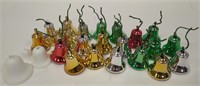 Lot of Vintage Plastic Bell Christmas Decorations