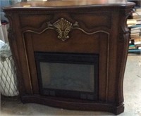 Electric Fireplace w/ Wood Mantle G9A