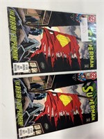 The death of Superman comic book lot of 2