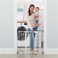 White Regalo Easy Step Metal Walk Through Gate