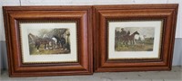 (E) 2 Horse Engravings - Hunters at Grass and