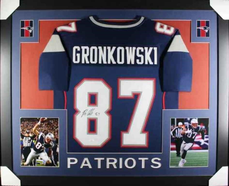 Autographed Rob Gronkowski Framed Jersey