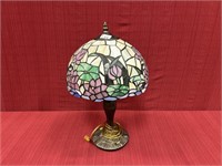 Tiffany Style Stained Glass Lamp, 20 in. H