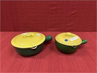2 Hall Kitchenware Covered Casseroles with