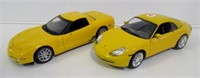 (2) Die cast cars that include Ertl 2003 Corvette