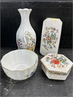4 PC PORCELAIN LOT OF COALPORT AND AYNSLEY