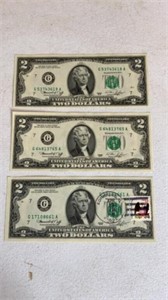 $2 Bills (3)
(2) 1976
(1) posted marked by