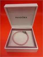 Pandora Pink Braided 6.75" Bracelet