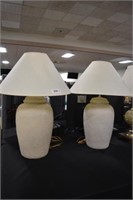 Pair Ceramic Baluster Table Lamps