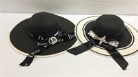 Pair of Designer Style Straw Hats K15E