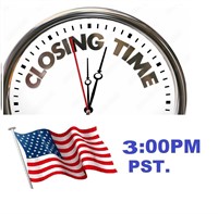 USA - AUCTION CLOSING TIME - 3:00PM
