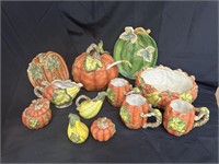 PUMPKIN SOUP BOWL, GRAVY BOWL, S&P SHAKERS