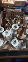 Lot with variety of candle stick holders