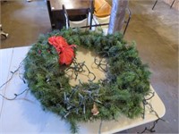 CHRISTMAS WREATH WITH LIGHTS - UNKNOWN WORKING