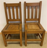 SUBSTANTIAL 1910 MISSION OAK ACCENT CHAIRS
