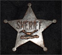 Vintage Road Runner Copper Sherriff Badge