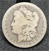 1879-CC Morgan Silver Dollar, F