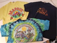 Three Grateful Dead Tour Shirts