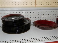 Set of Ruby Dishes