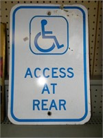 Handycap sign - Access at Rear