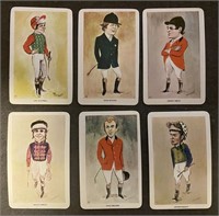 HORSE RACING JOCKEYS: 6 x VENORLANDUS Cards (1979)