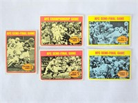 1972 Topps Playoffs Cards 3 AFC 2 NFC 133-137