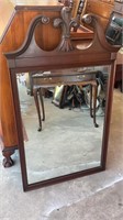 Mahogany Fleur De Lis Mirror