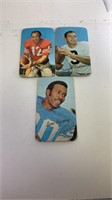 3 1970 Large Football Cards