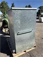 Large metal feeder bin