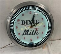 20IN DIXIE MILK PINWHEEL CLOCK