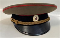 SOVIET  MILITARY OFFICERS UNIFORM HAT W VISOR