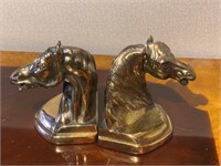 Brass Horsehead Bookends