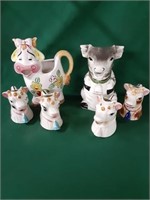 (6) Ceramic Cow Creamers